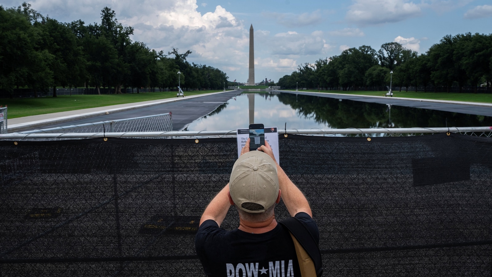 Trump acknowledges ‘no video or proof’ of alleged vandalism to Reflecting Pool