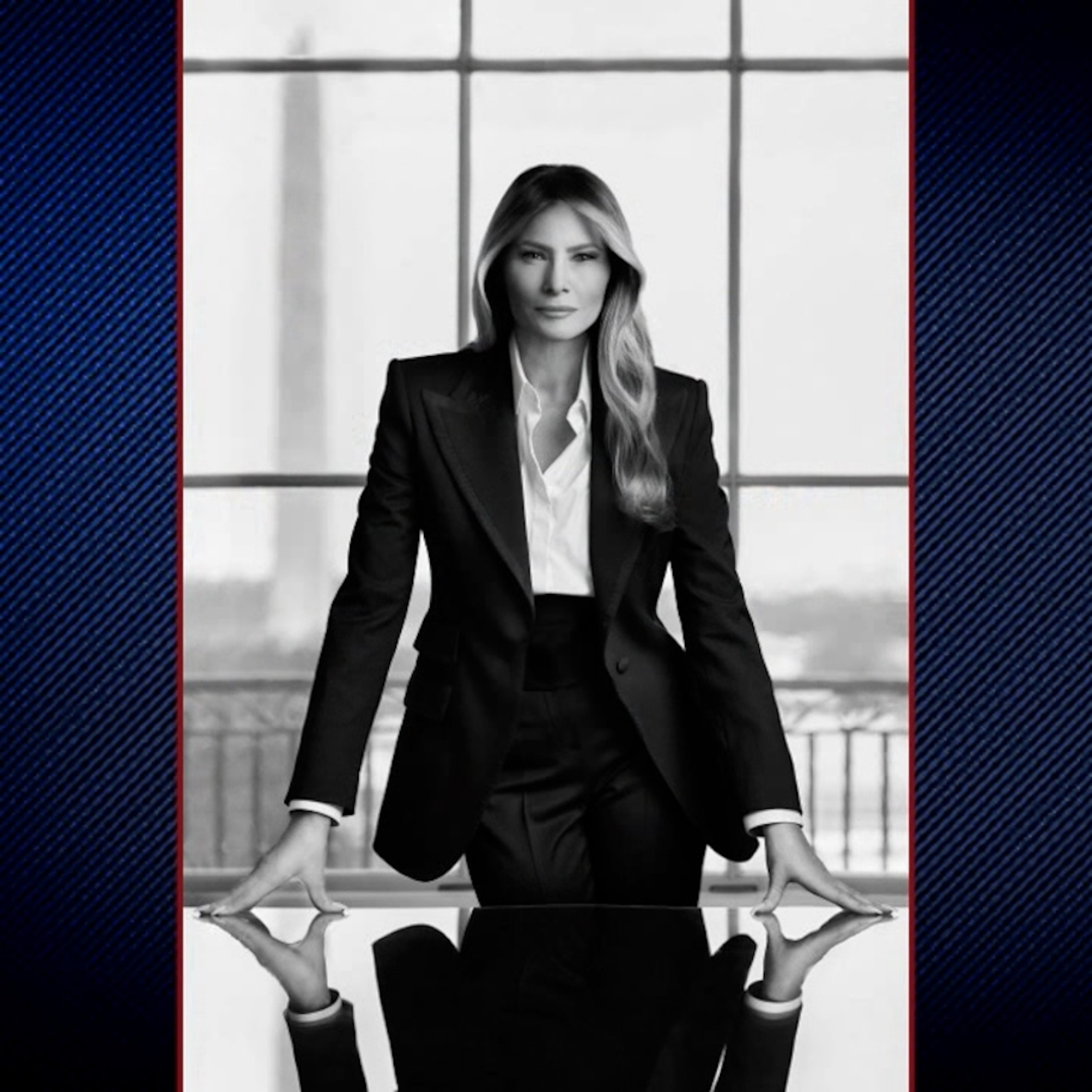 Recent official White House portrait of First Lady Melania Trump for 2025 term