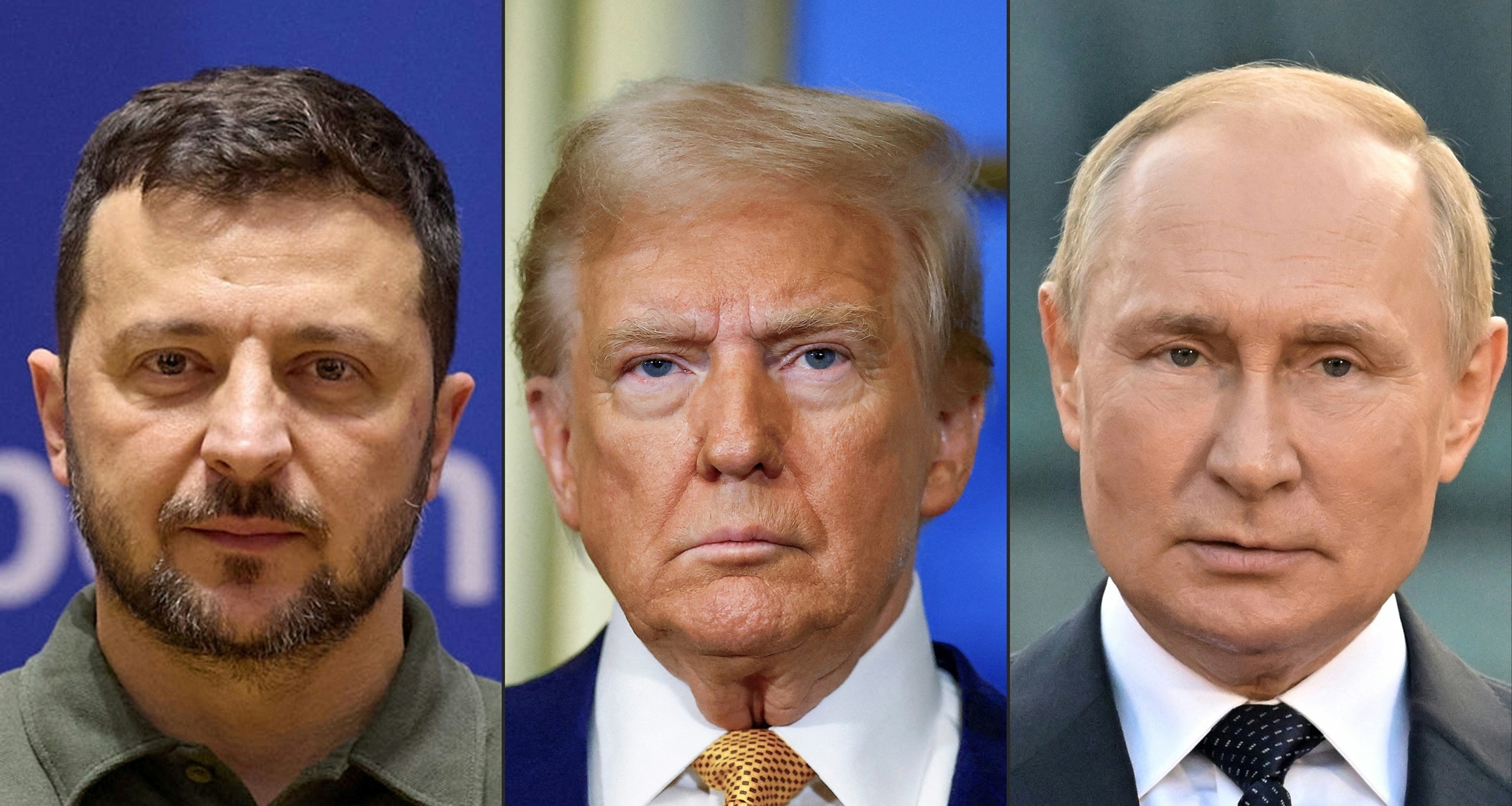 PHOTO: Ukrainian President Volodymyr Zelensky | Donald Trump | Russian President Vladimir Putin