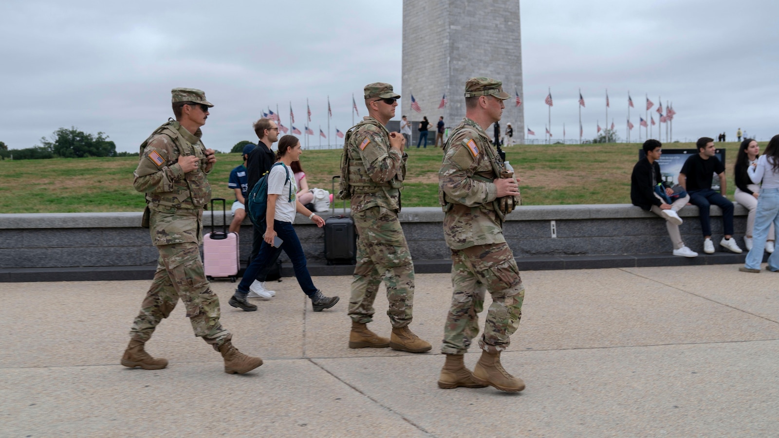 National Guard vehicle collides with civilian car near US Capitol, trapping person