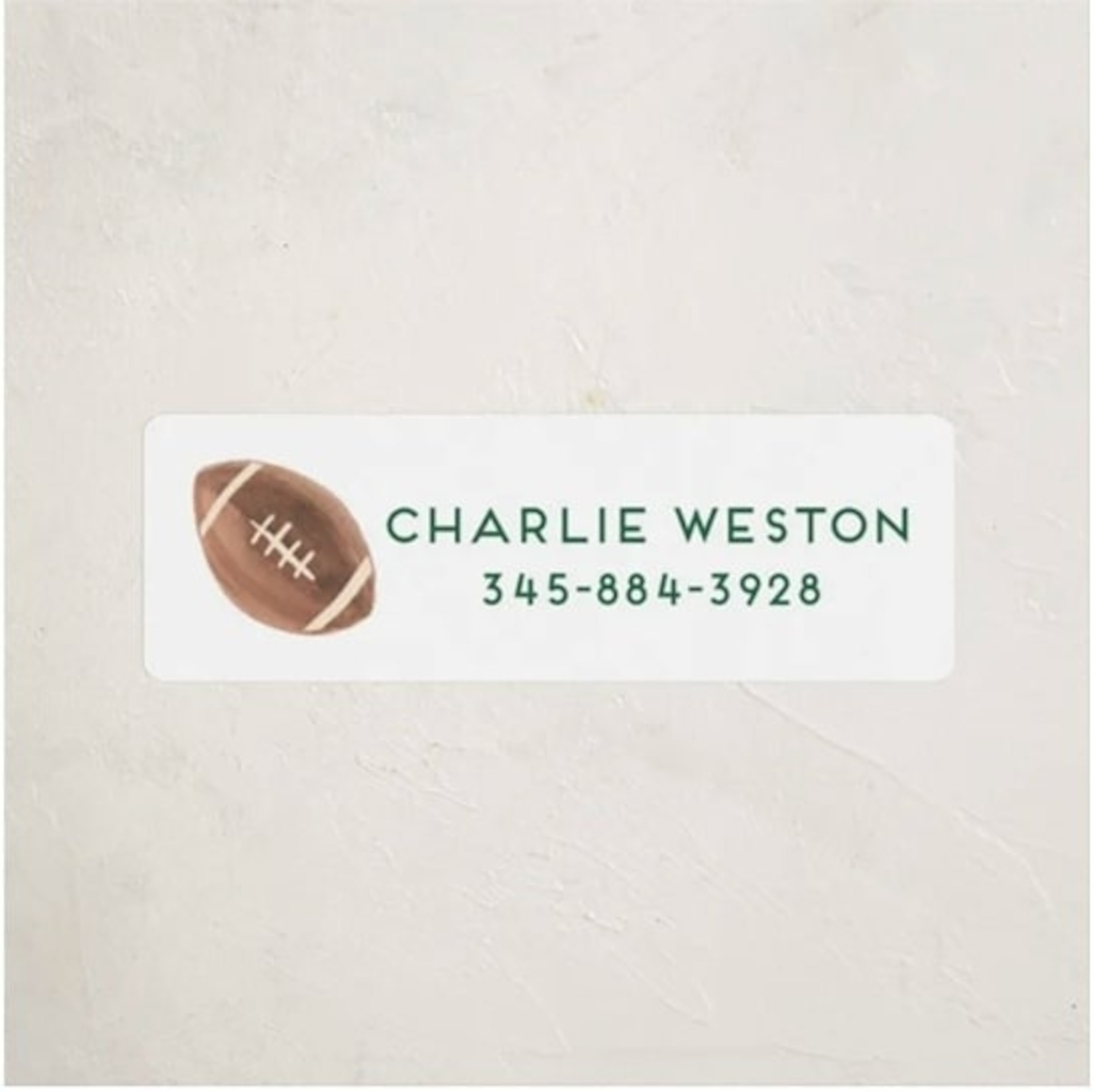Custom Name Labels Sportsy Football