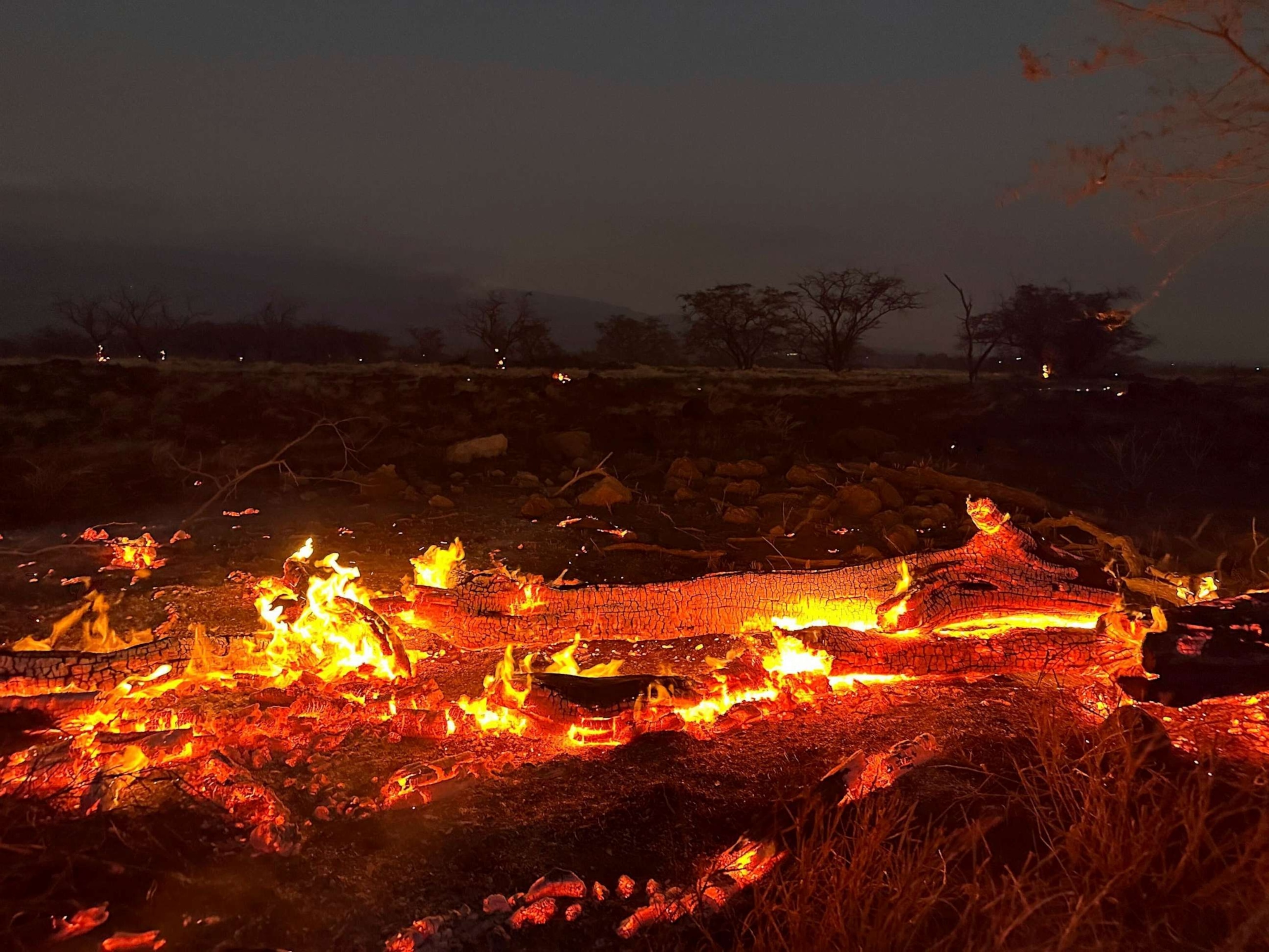 PHOTO: A wildfire burns in Kihei, Hawaii, Aug. 9, 2023.