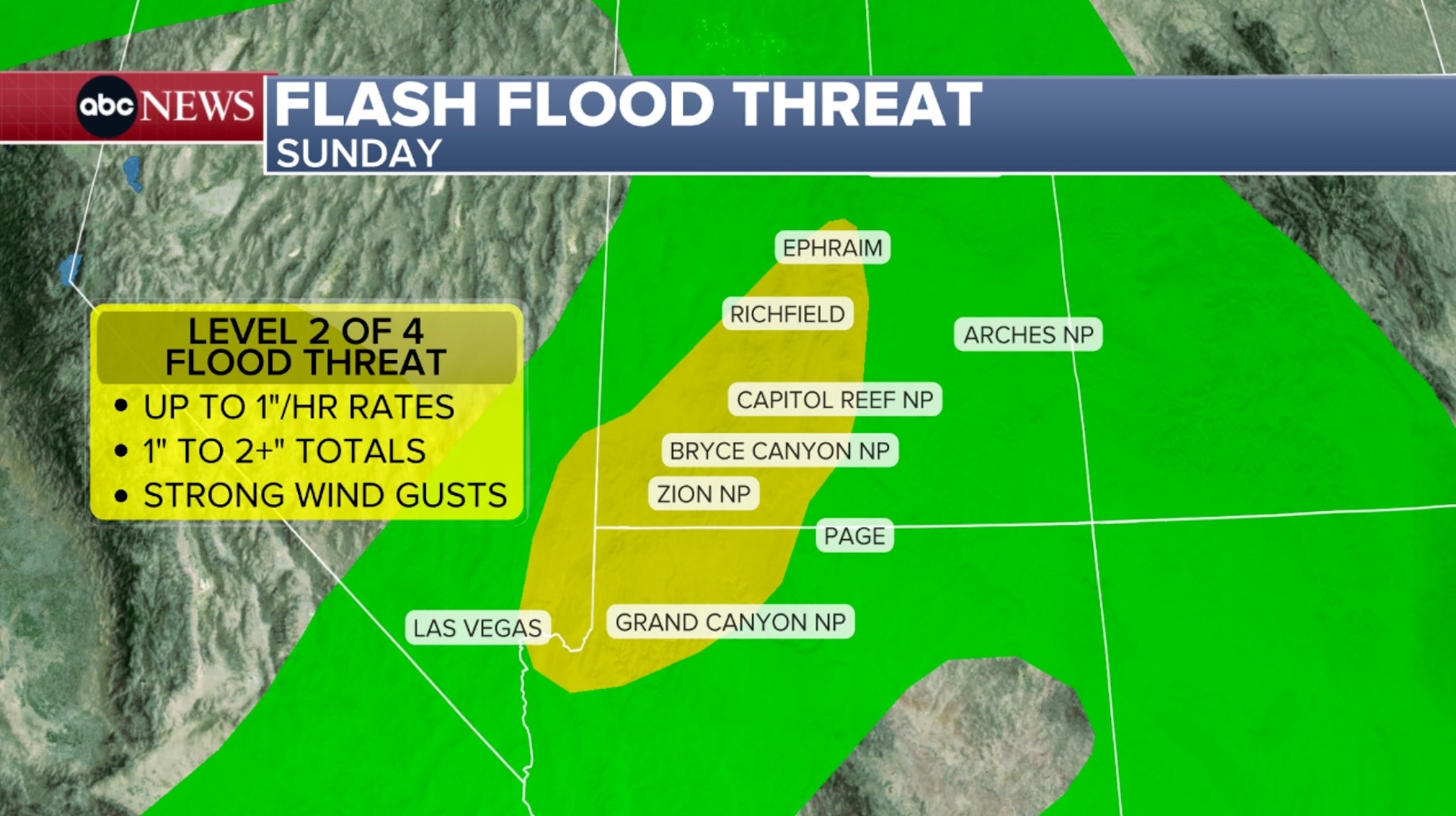 PHOTO: flash flood threat map