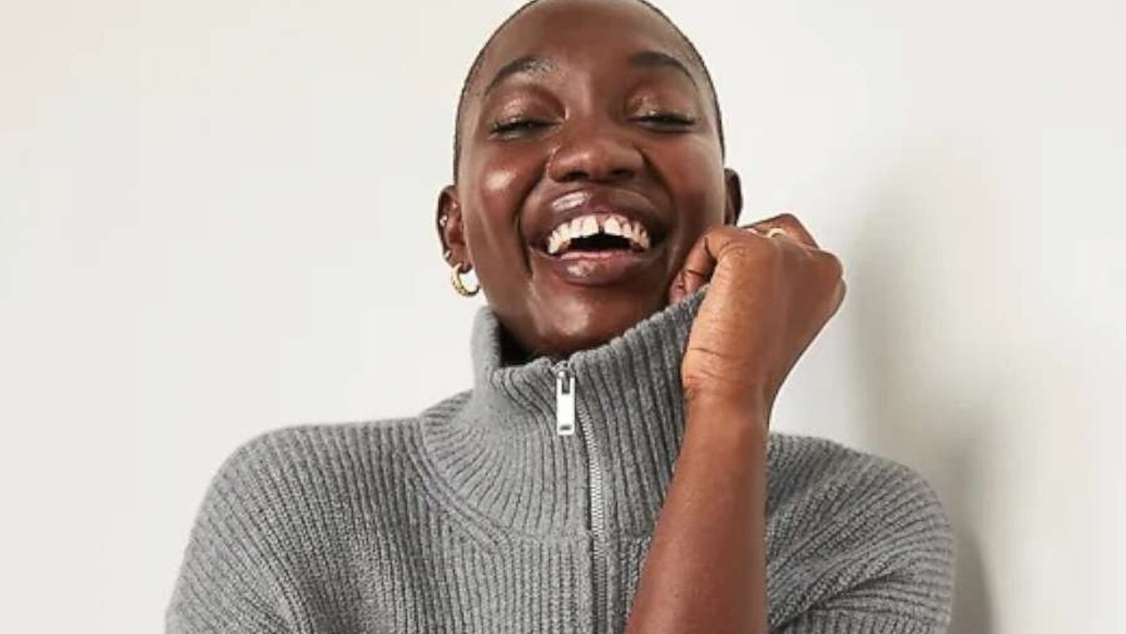 Old Navy Rib-Knit Quarter-Zip Sweater