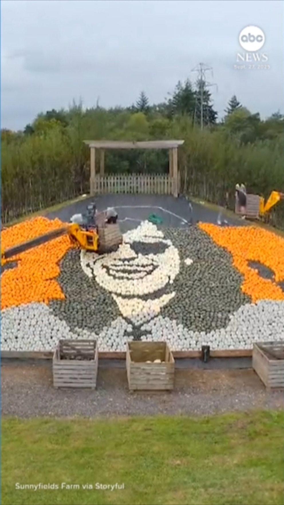 NextImg:Video Ozzy Osbourne honored with mural made from hundreds of pumpkins