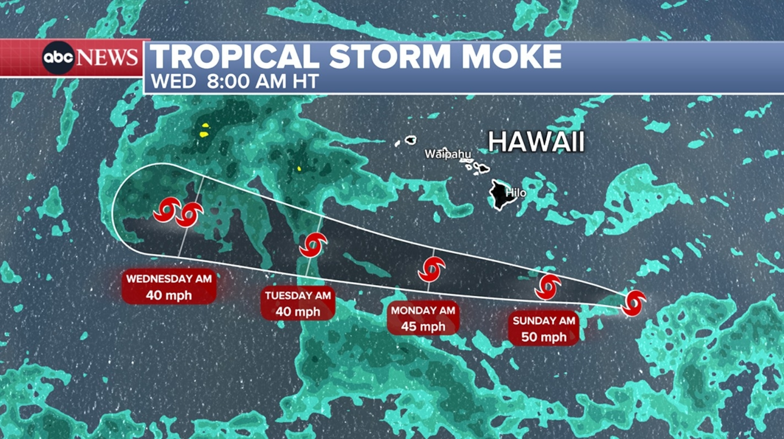 PHOTO: Tropical Storm Moke map