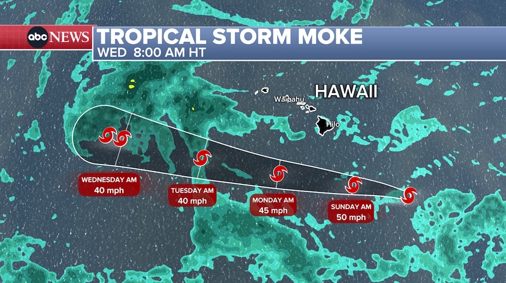 PHOTO: Tropical Storm Moke map