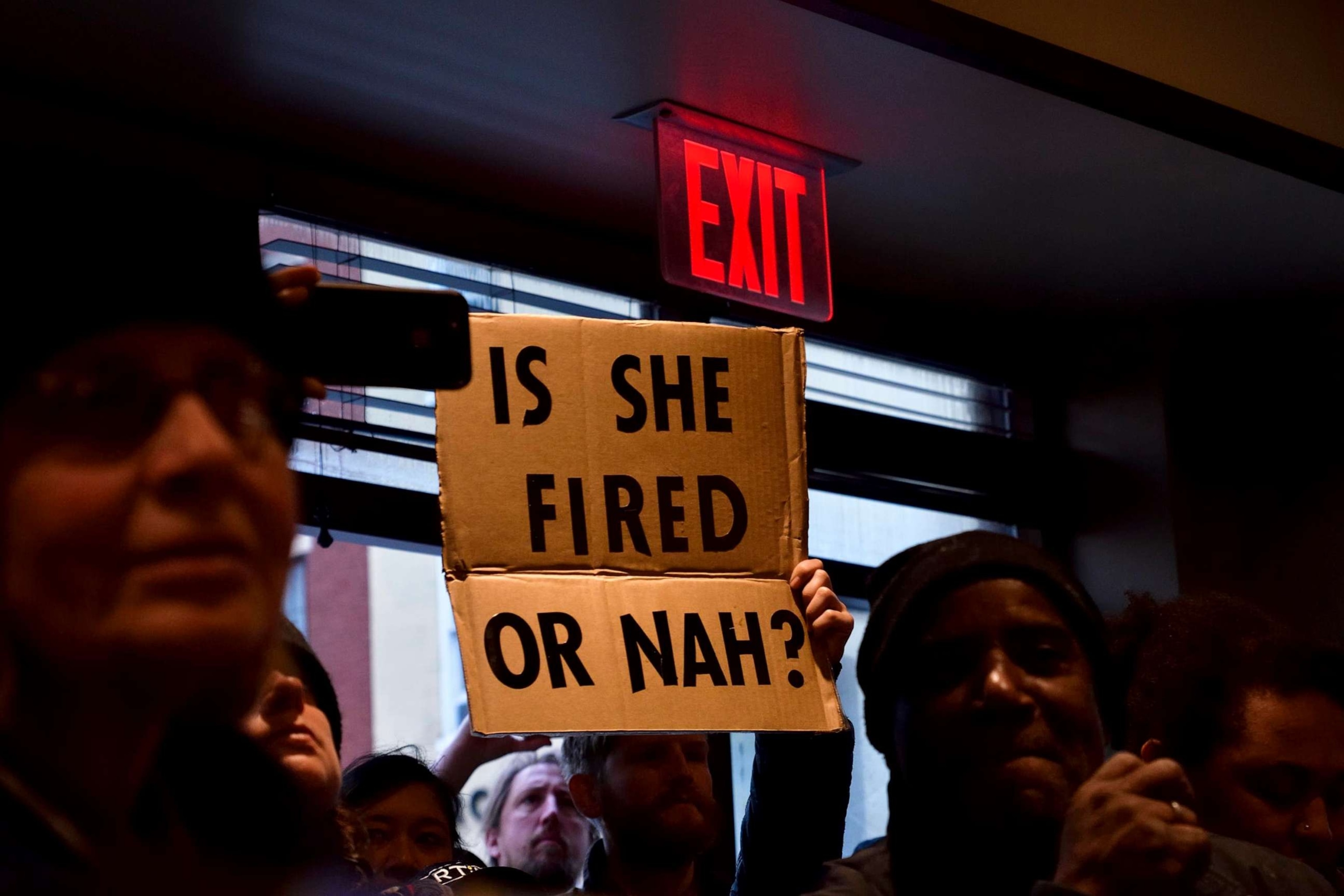 PHOTO: In this April 16, 2018, file photo, protesters gather for ongoing protest at the Starbucks location in Center City Philadelphia, PA where days earlier two black men were arrested.