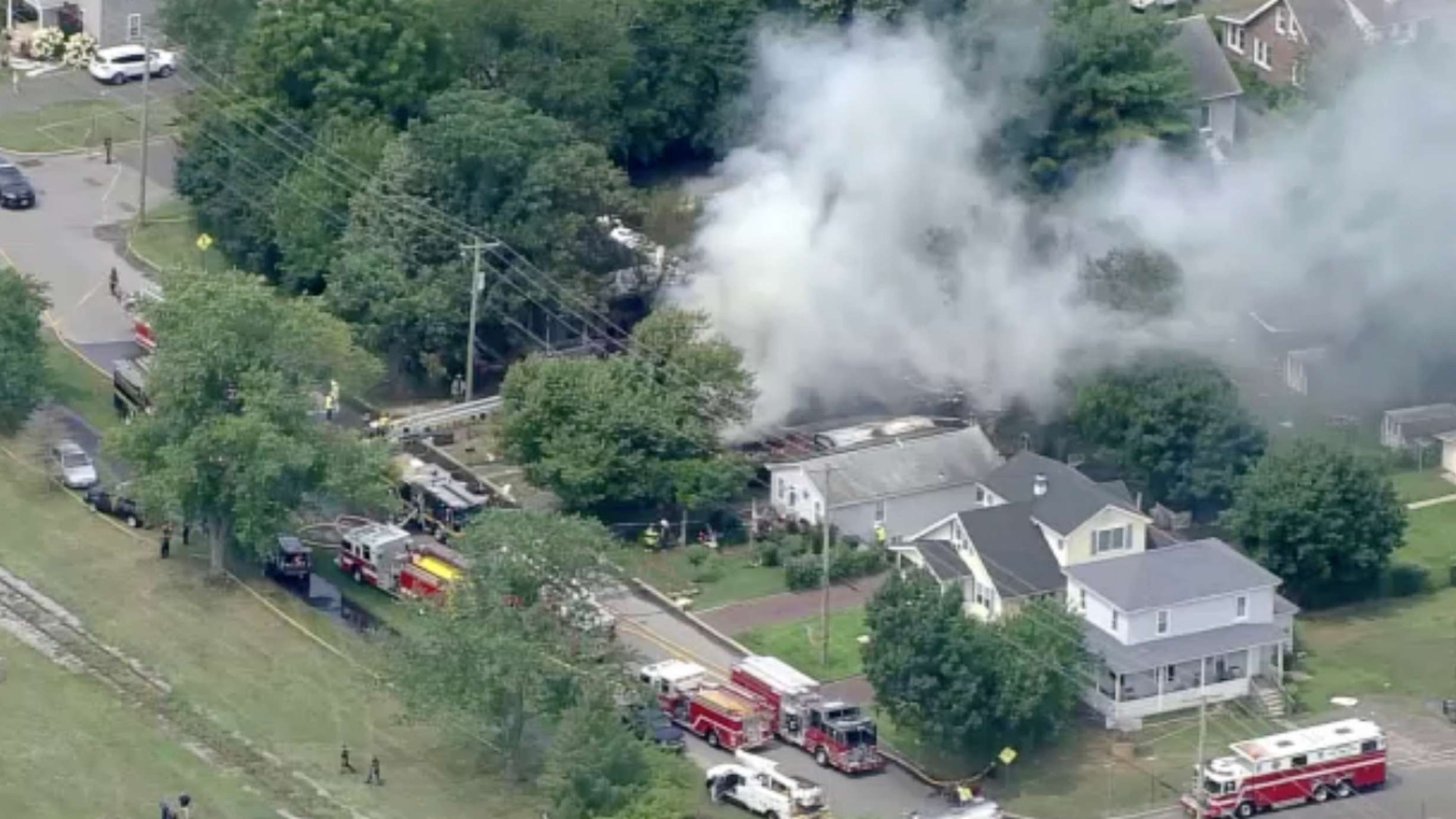 PHOTO: The scene of a home explosion in Buena, New Jersey, Aug. 3, 2023.