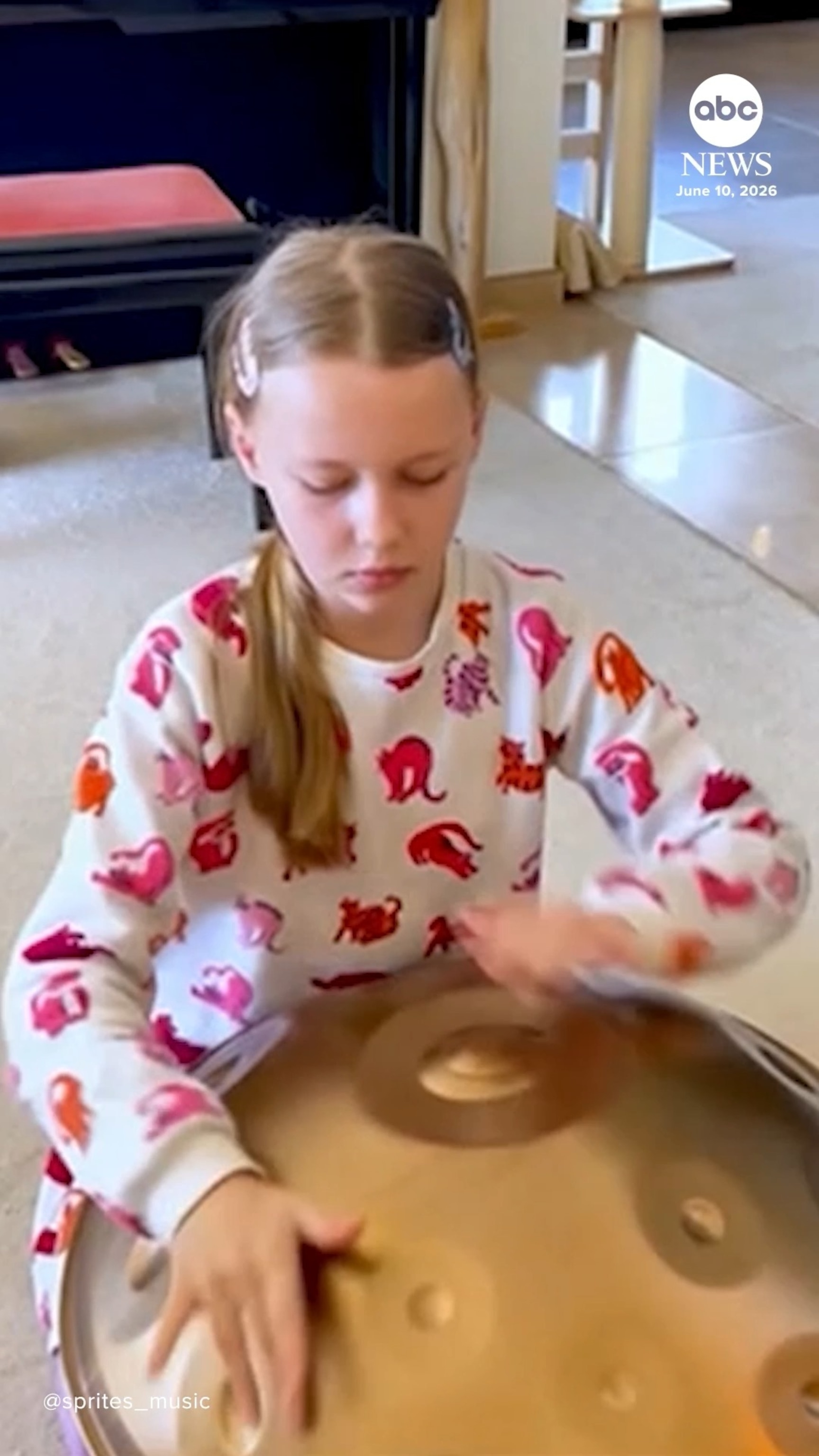 Video 11-year old musician goes viral with her handpan talent