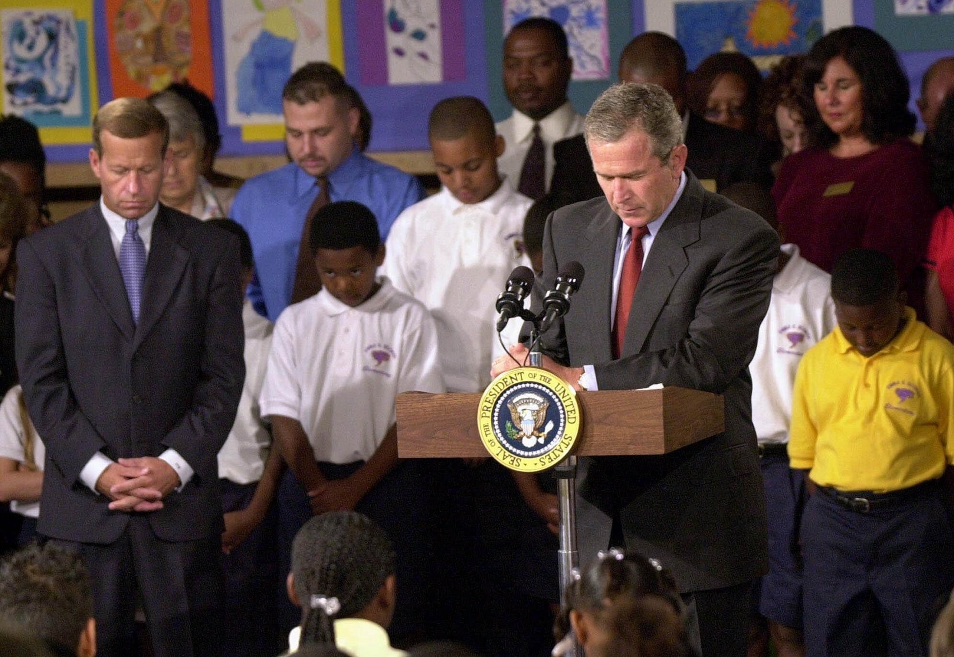 Image from article: Students with President Bush on 9/11 look back on day: 'You could see it on his face' Image from article: Students with President Bush on 9/11 look back on day: 'You could see it on his face'
