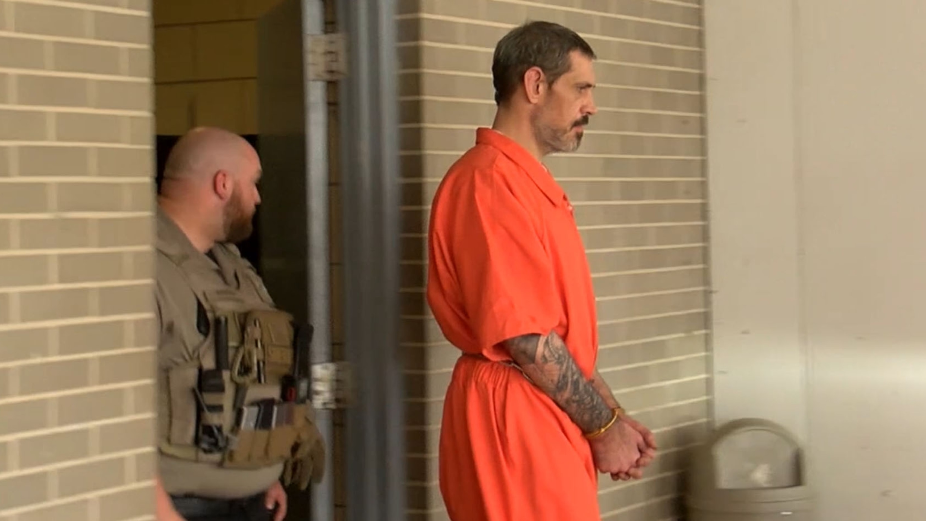 PHOTO: Casey Jones leaves the Lauderdale County courthouse after entering a guilty plea, on May 4, 2023.