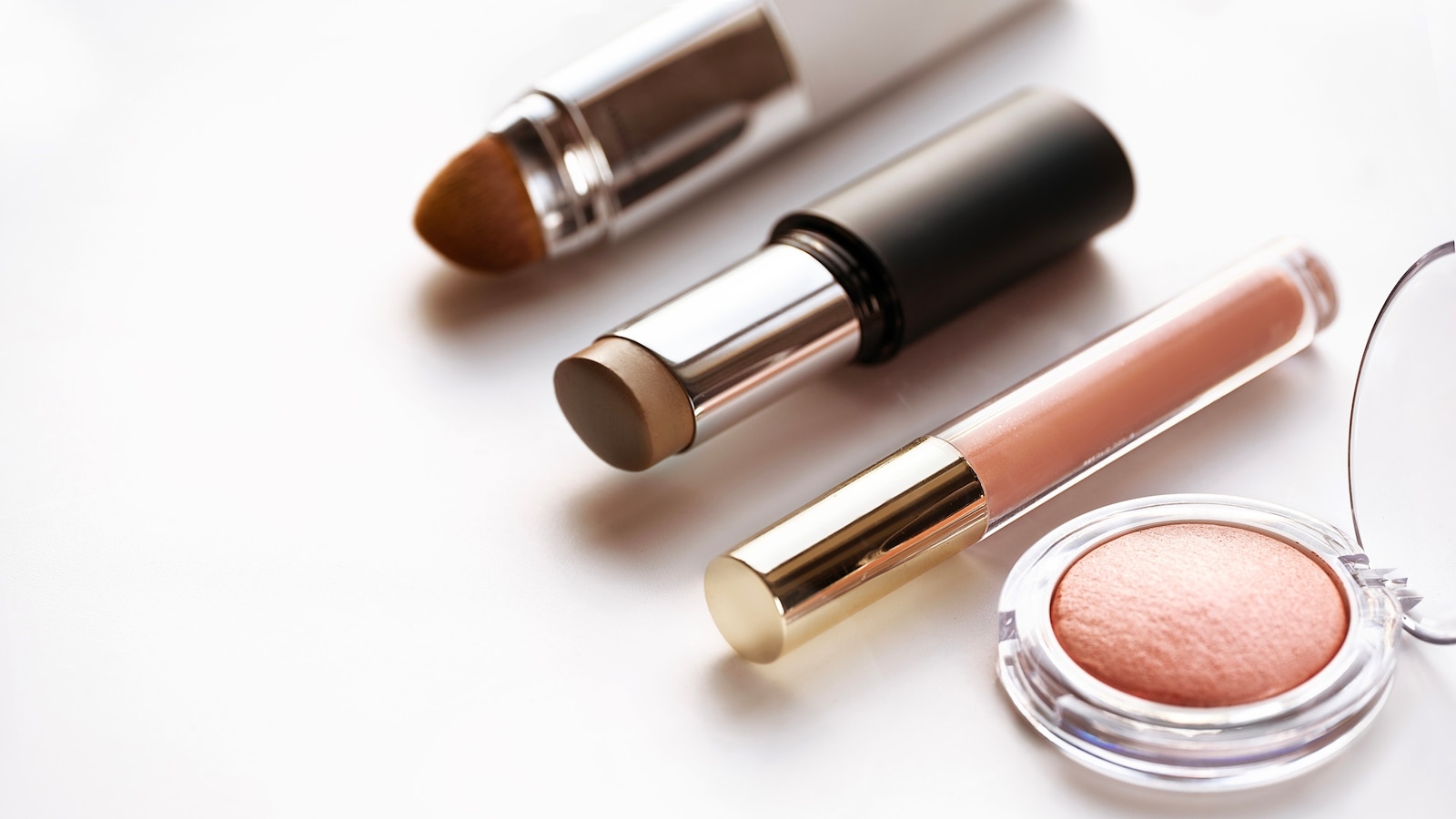 Stock photo of various makeup products.