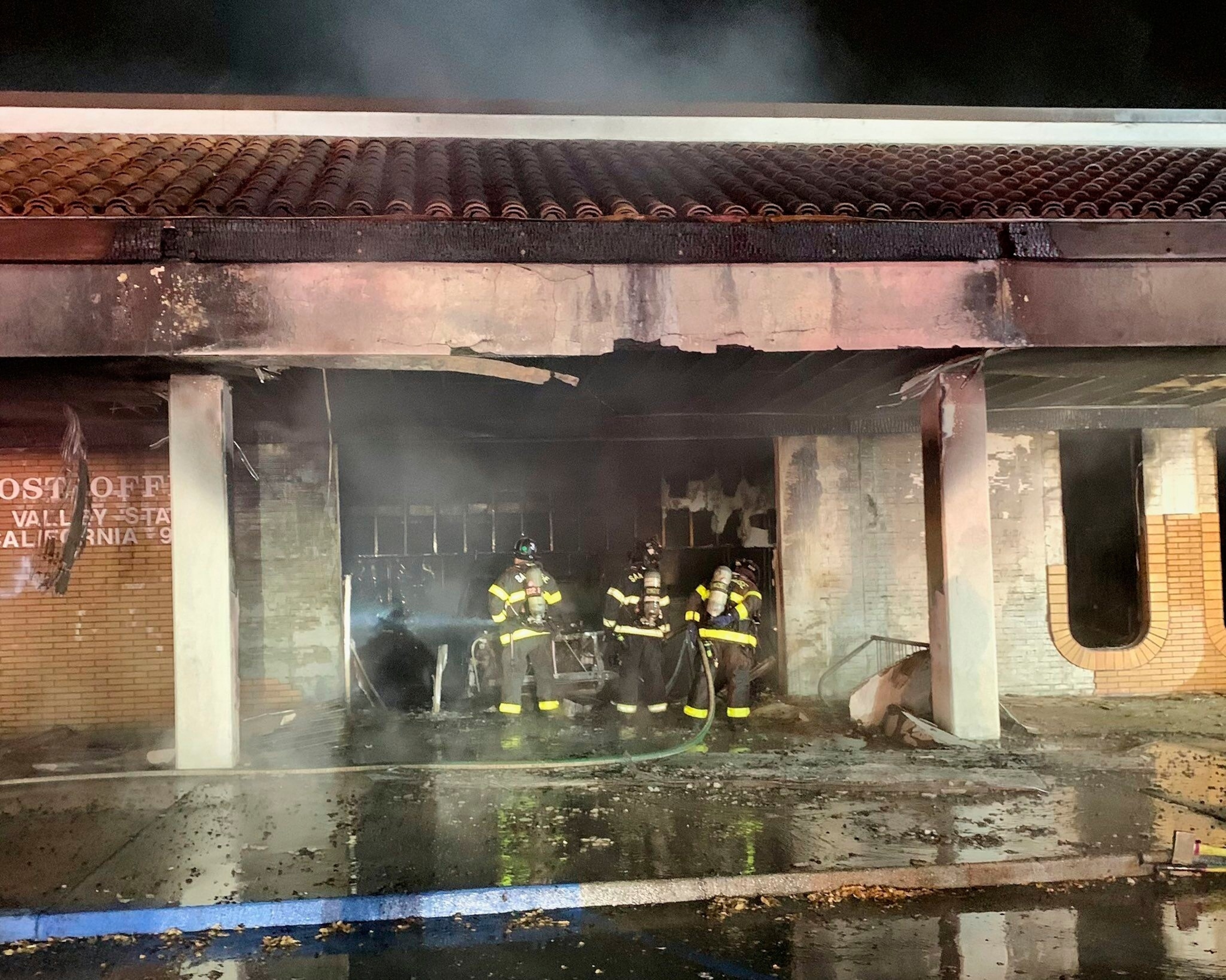 PHOTO: California Post Office Fire