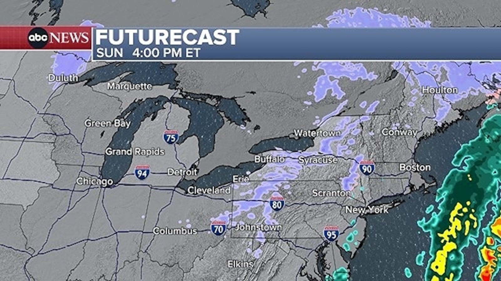 Quiet weather kicks off the week for much of the US