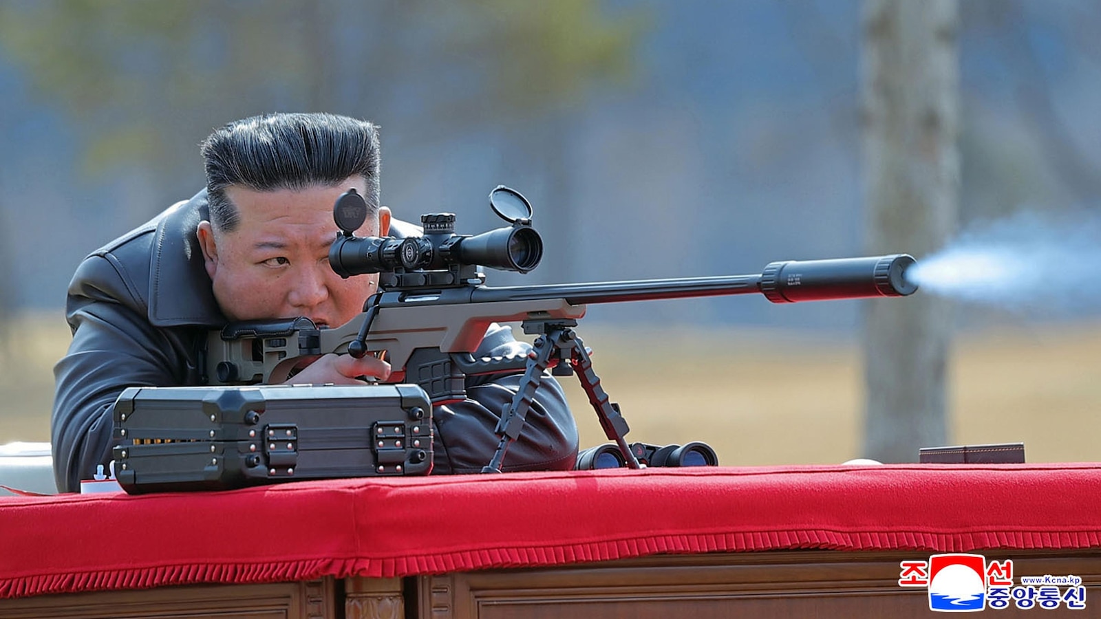 North Korea’s Kim gifts rifles to officials and his daughter takes aim after party congress