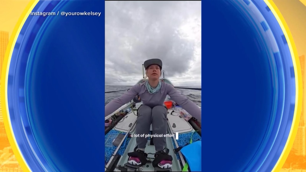 WATCH:  American woman rowing into the record books