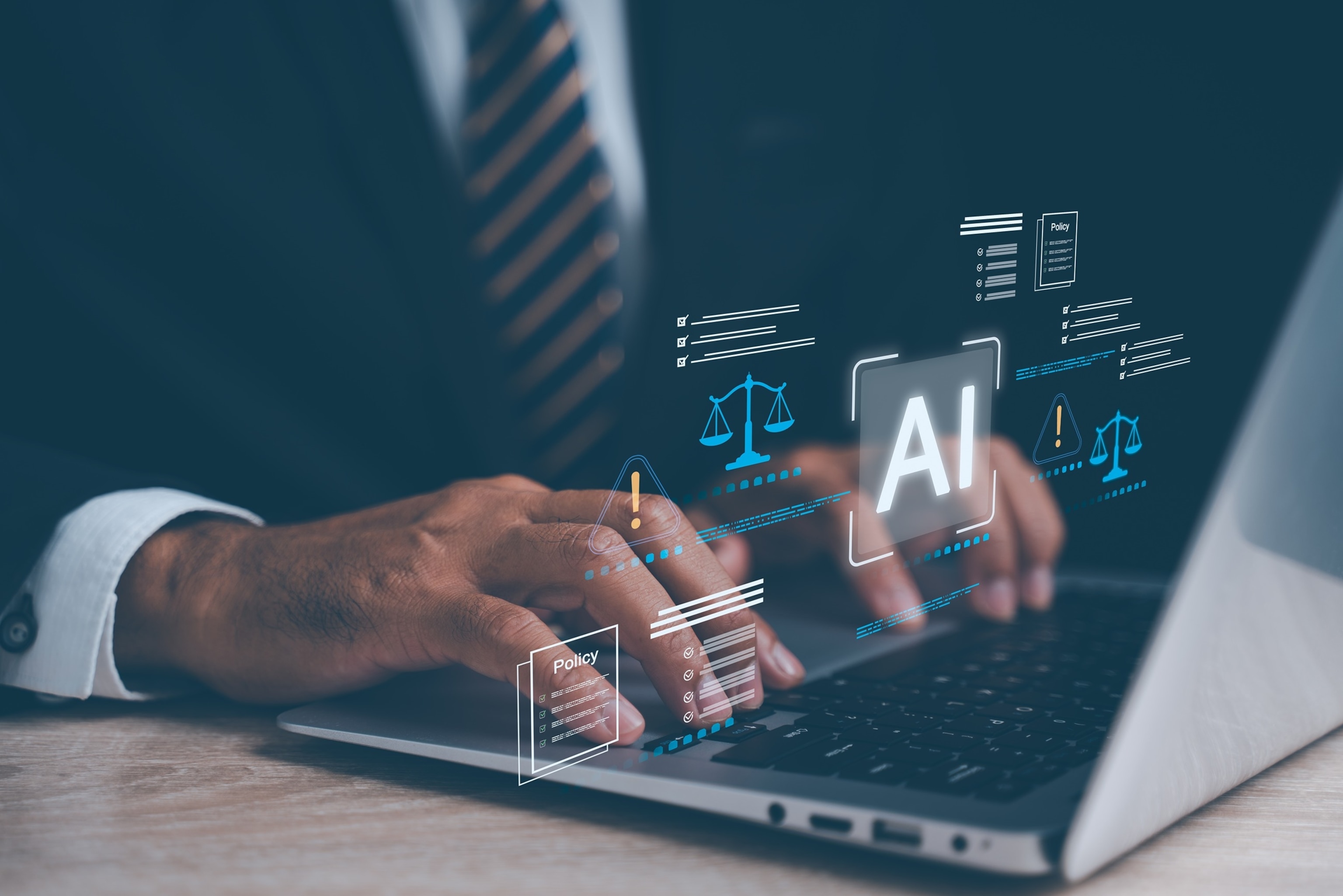 PHOTO: An undated stock photo showing AI and law.