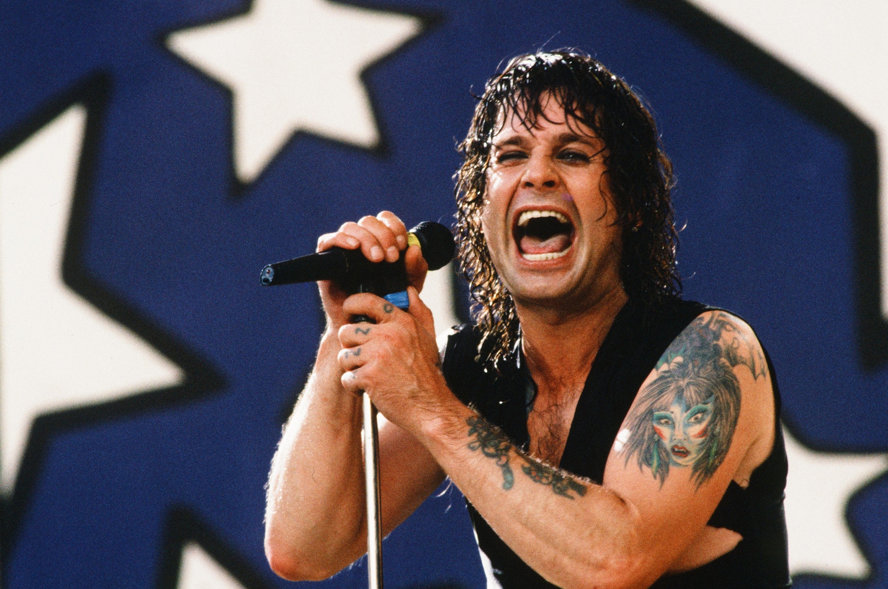 PHOTO: Ozzy Osbourne live at the Moscow Music Peace Festival 1989 at Luzhniki Stadium, Moscow, August, 13, 1989.