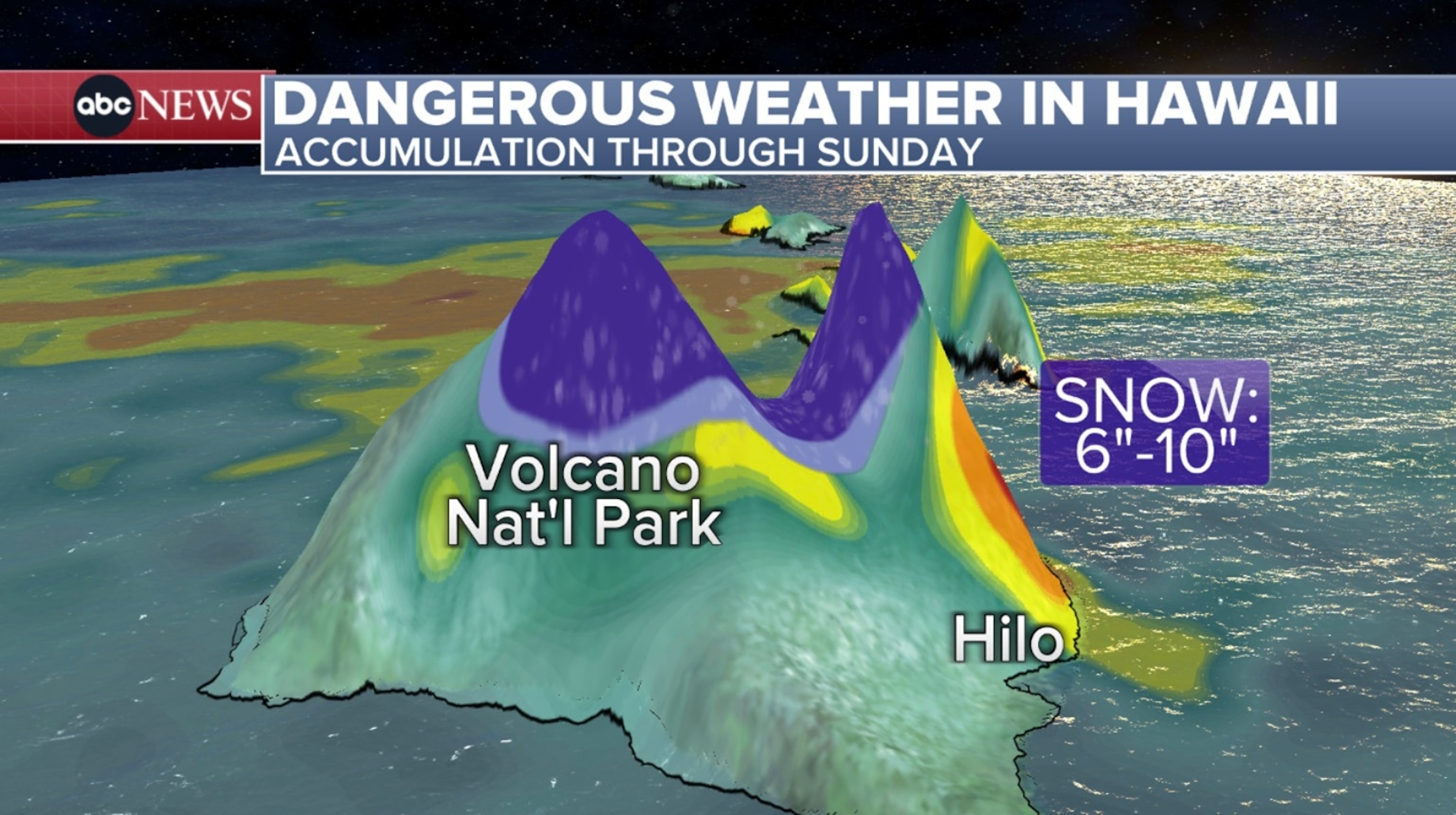 PHOTO: Hawaii snow map