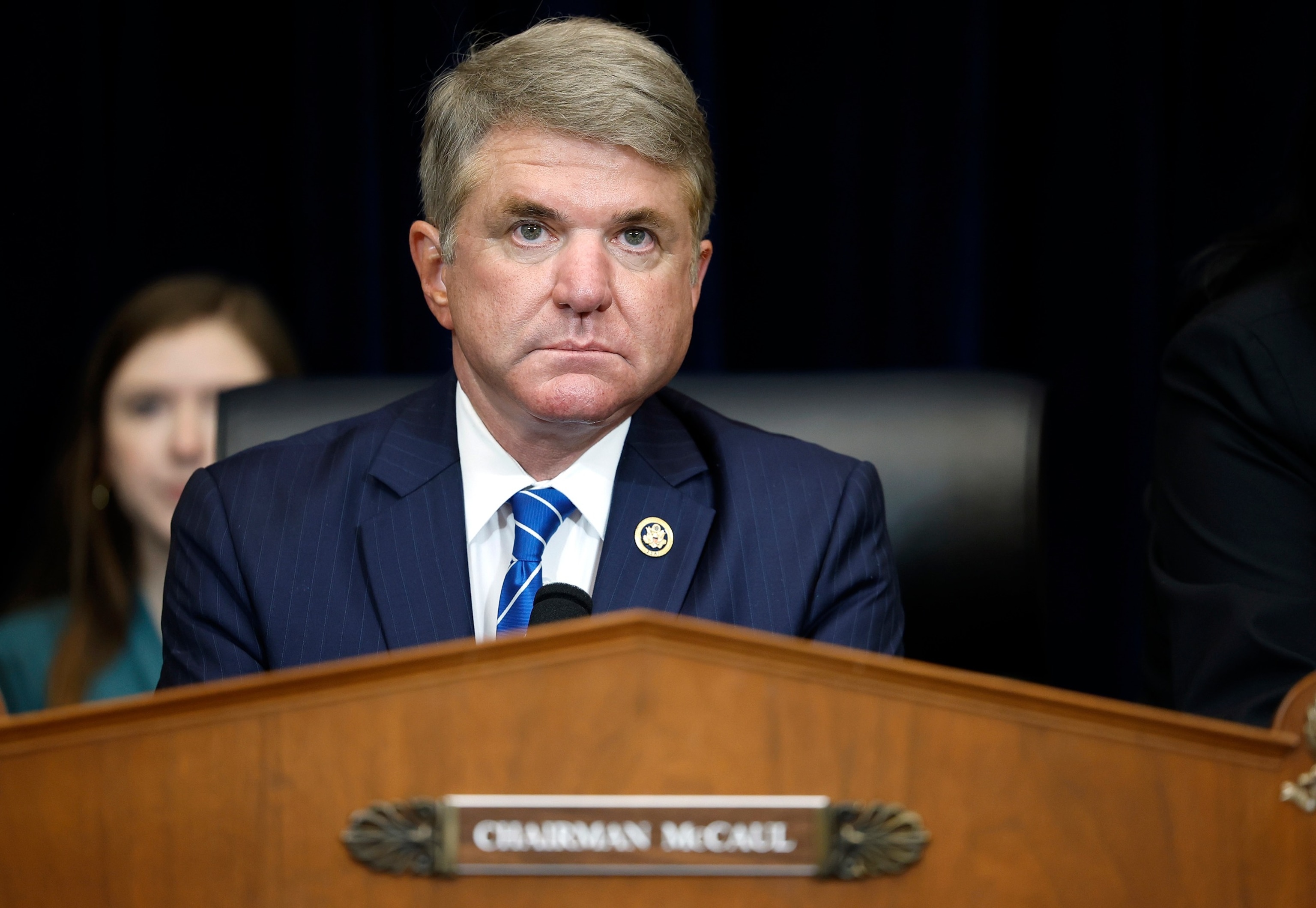 PHOTO: In this Sept. 24, 2024, file photo, House Foreign Affairs Committee Chair Michael McCaul presides over a hearing at the Rayburn House Office Building in Washington, D.C.