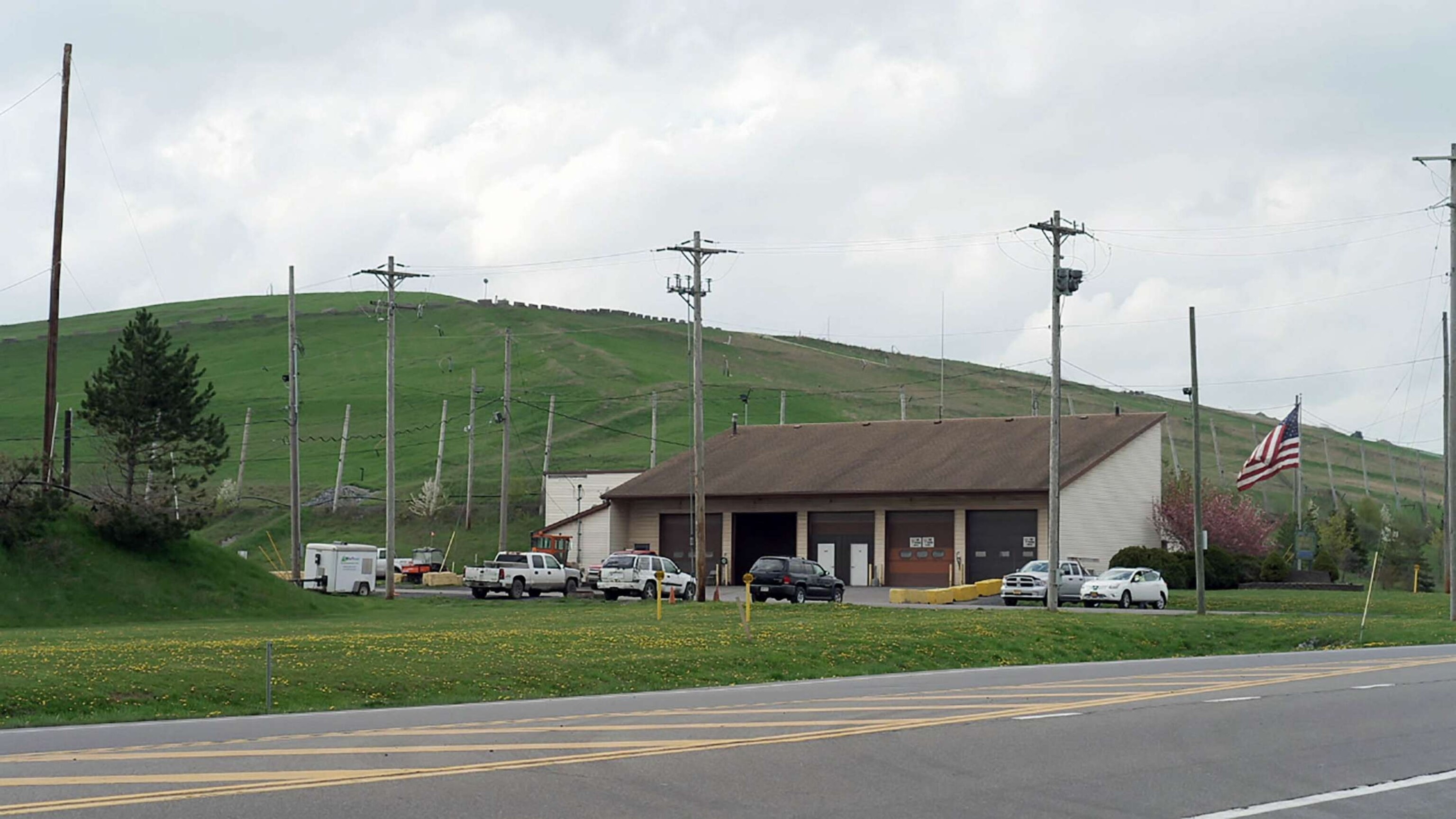 PHOTO: A plastic bag tracker dropped off by ABC News in Ulster County, New York later pinged more than 200 miles away at this landfill in Seneca County.