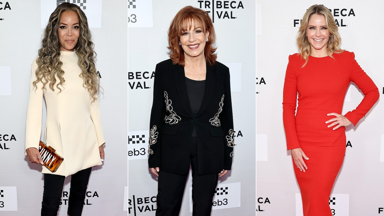Sunny Hostin, Joy Behar, and Sara Haines attend the "Barbara Walters Tell Me Everything" premiere during the 2025 Tribeca Festival at SVA Theater, on June 12, 2025, in New York.
