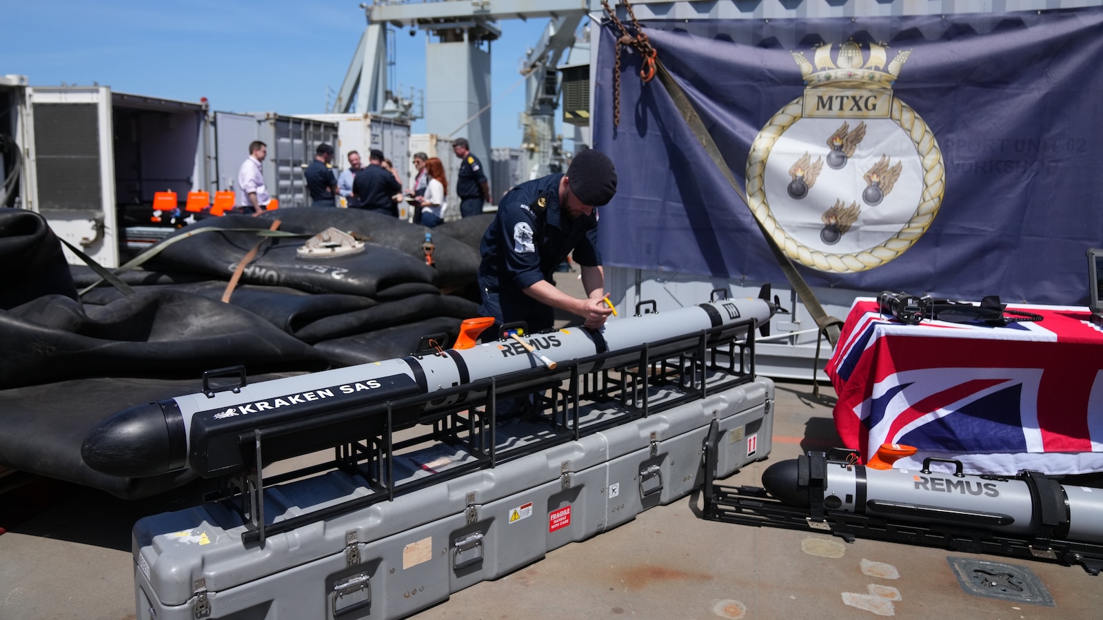 Britain's navy prepares to clear mines in the Strait of Hormuz while waiting for a peace deal