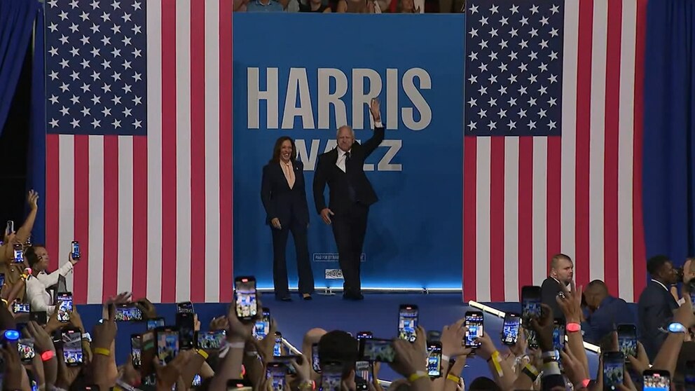 Video Harris and Walz kick off swing state blitz