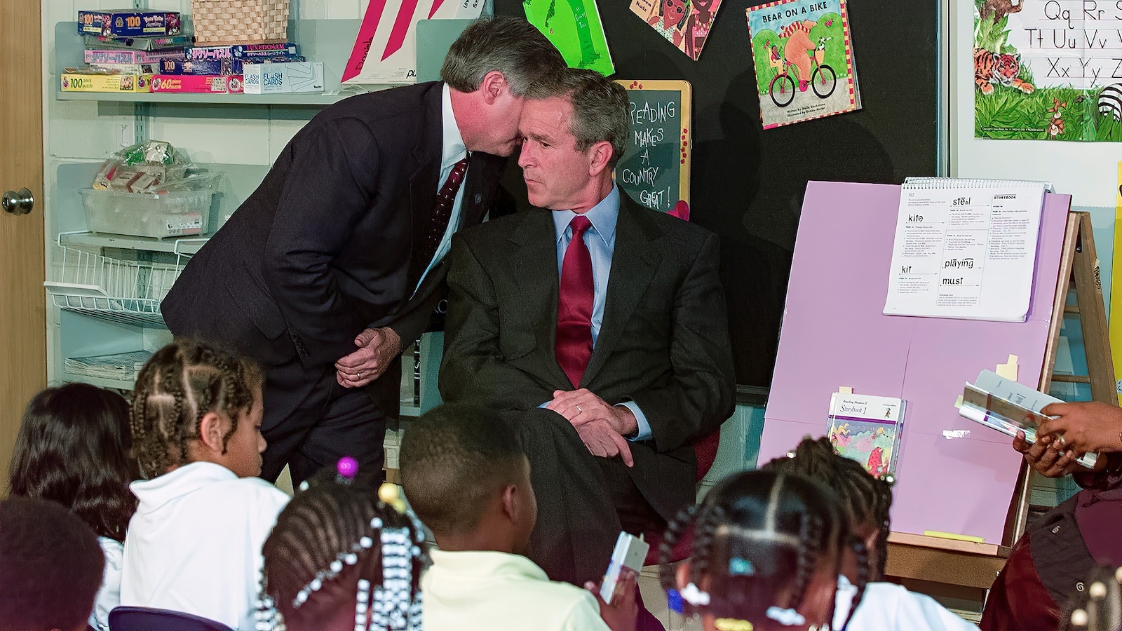 Students with President Bush on 9/11 look back on day: 'You could see it on his face' Students with President Bush on 9/11 look back on day: 'You could see it on his face'