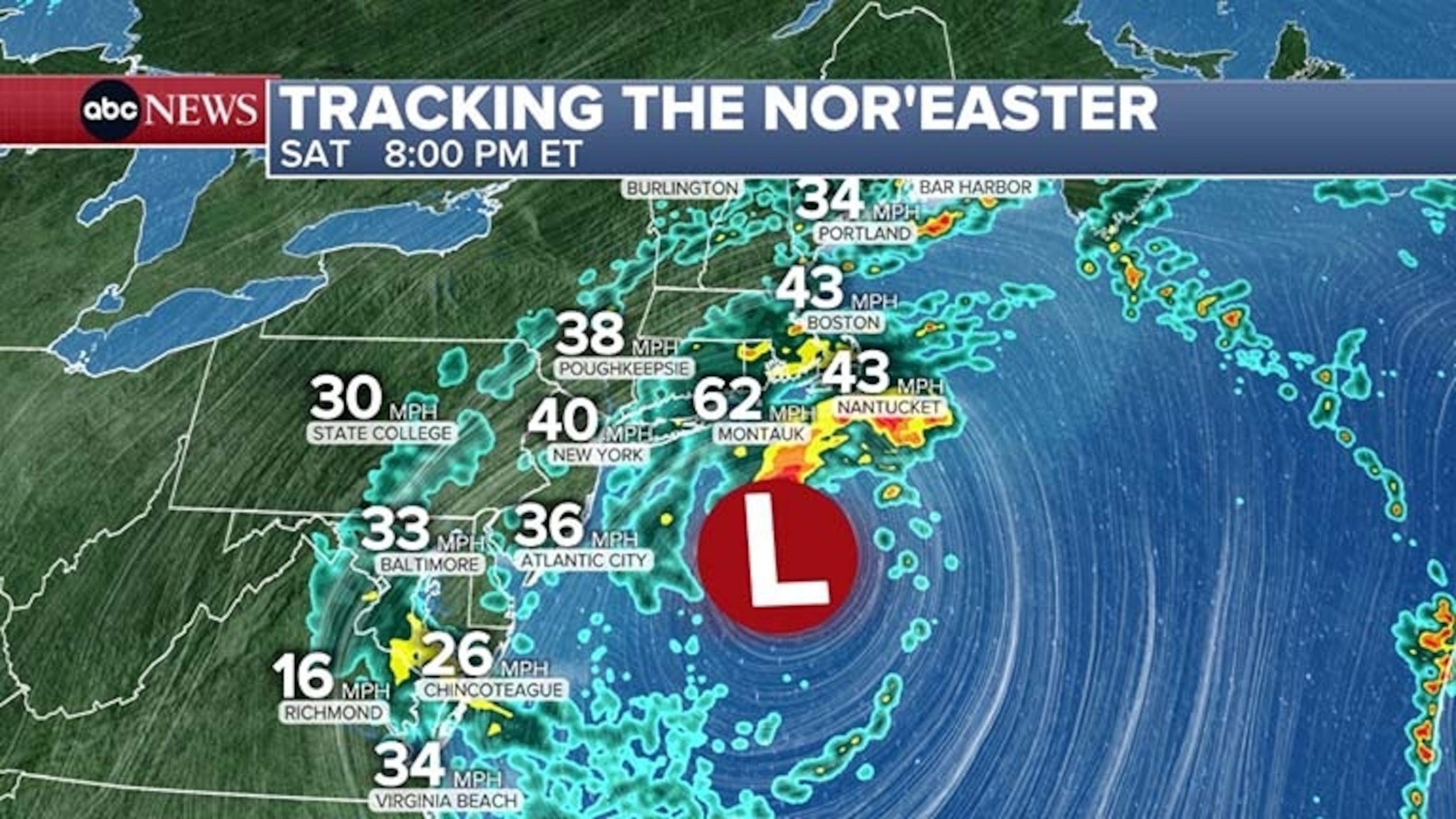 PHOTO: tracking the nor'easter map