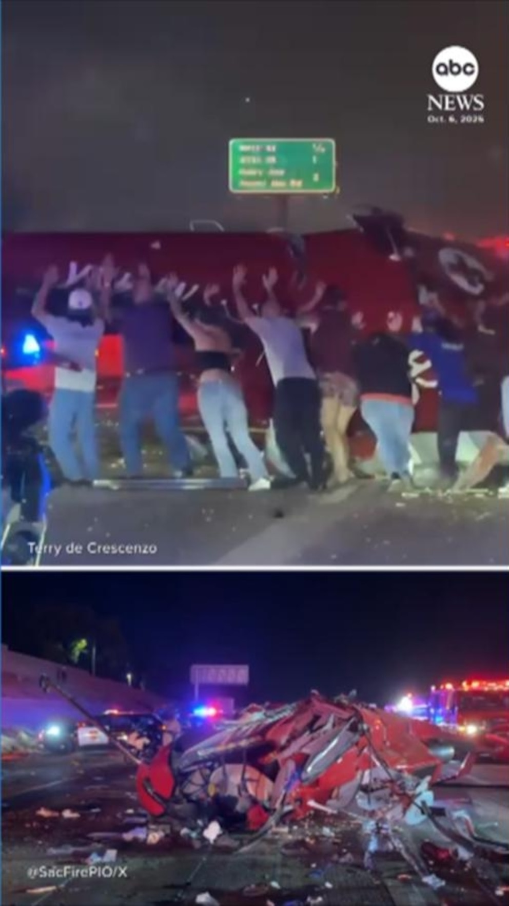 NextImg:Video Bystanders help lift helicopter after crash in Sacramento