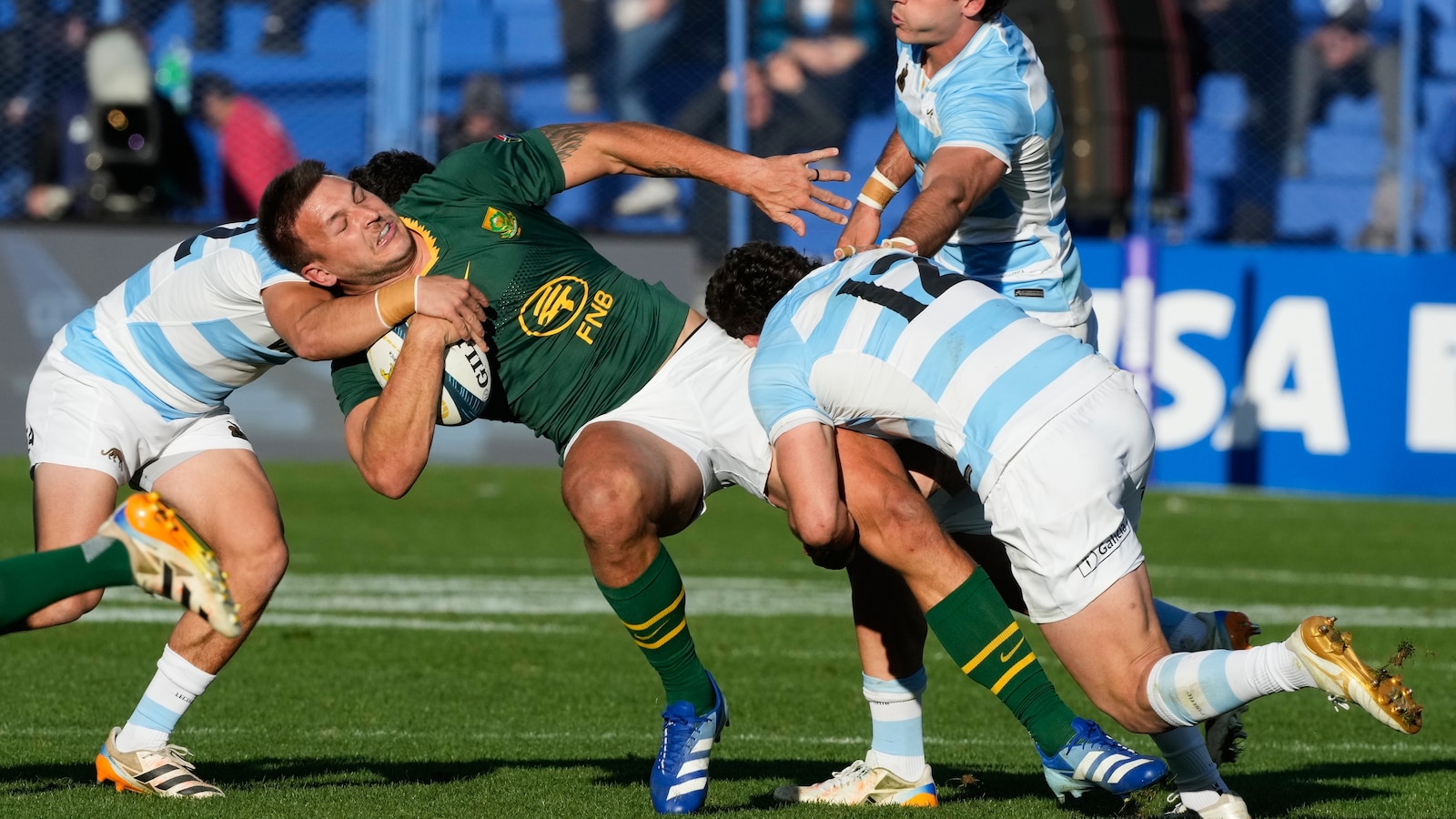 Springboks edge Argentina as Siya Kolisi limps off with a recurring hamstring injury - ABC News - Breaking News, Latest News and Videos thumbnail