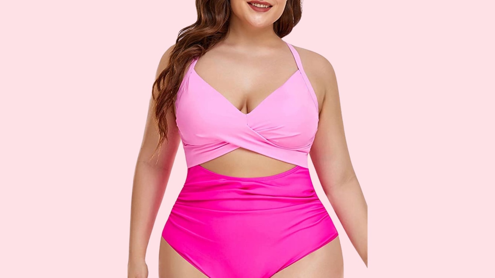 Eomenie Women's One Piece Swimsuits Tummy Control Cutout High Waisted Bathing Suit Wrap Tie Back 1 Piece Swimsuit