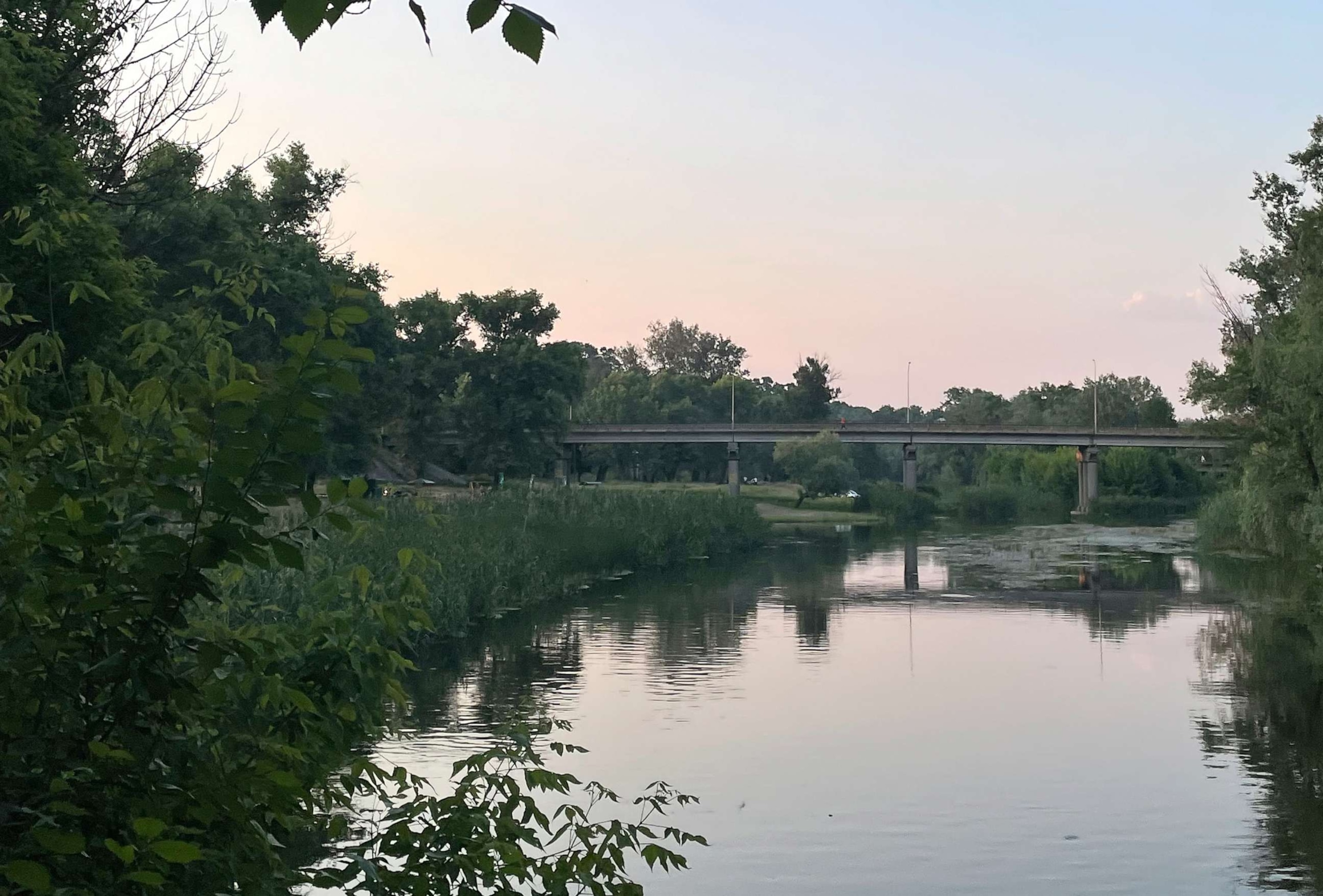 PHOTO: River Vorskla and the Dnipro bridge, June 17, 2023.