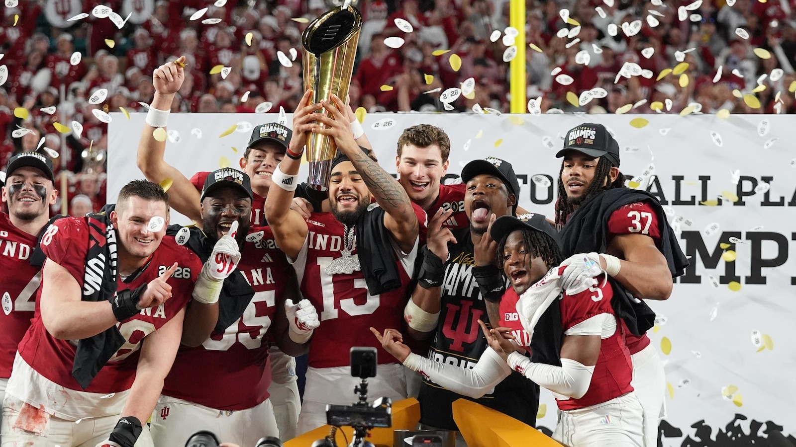 Indiana’s CFP-overwinning op Miami trok gemiddeld 33,9 miljoen kijkers, de meest bekeken game in elf jaar
