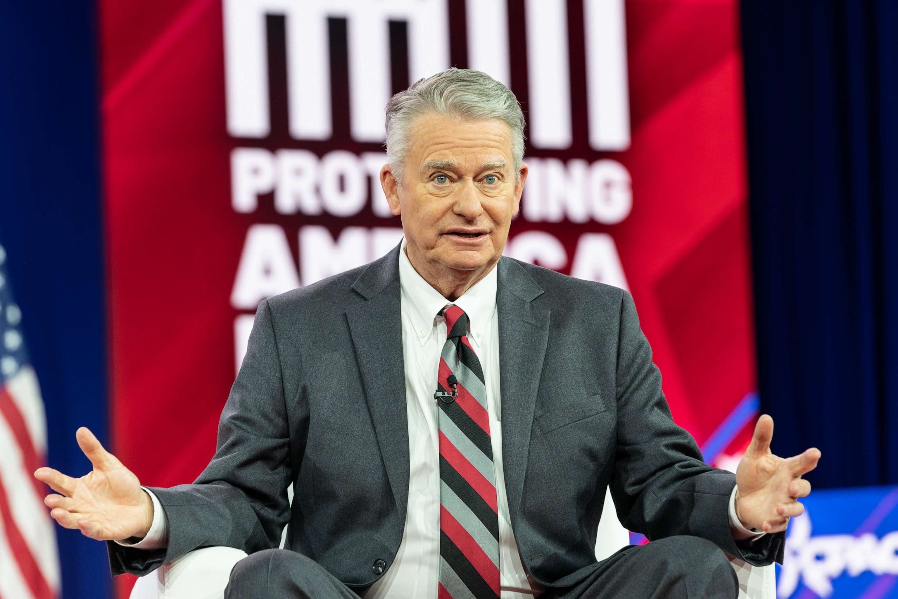 PHOTO: Brad Little, Governor of Idaho speaks on the 2nd day of CPAC in Washington, D.C., on March 3, 2023.