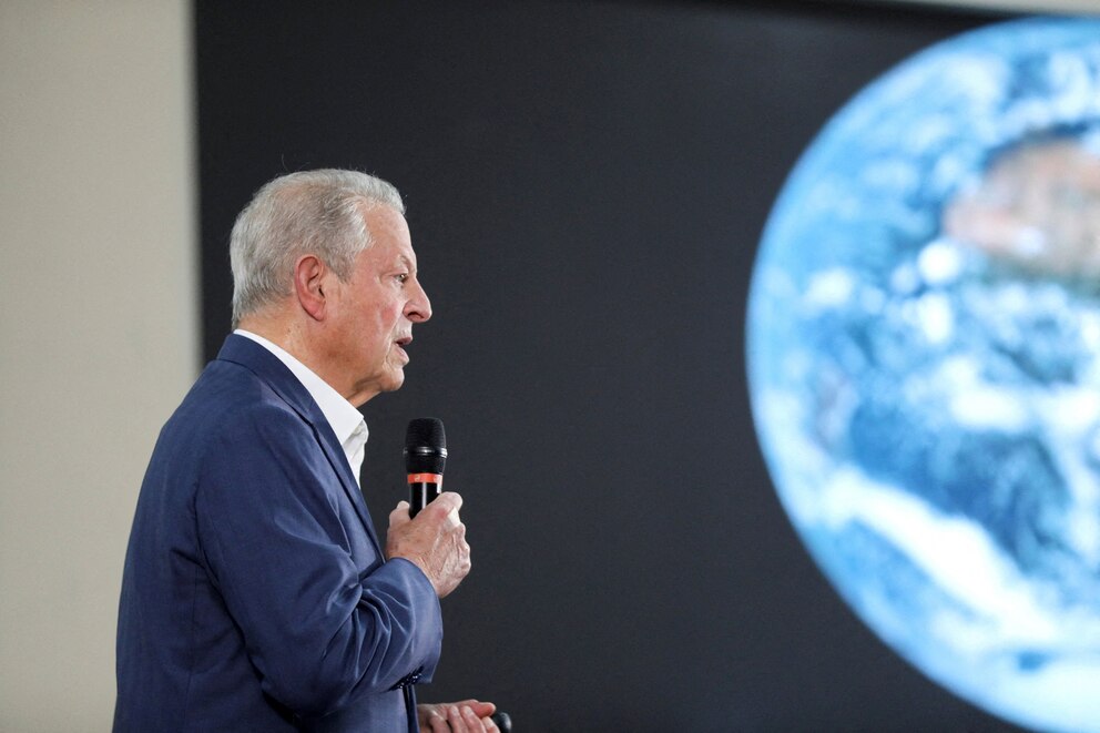 PHOTO: Former Vice President Al Gore speaks at the U.N. Climate Change Conference (COP30), in Belem, Brazil, Nov. 12, 2025. 